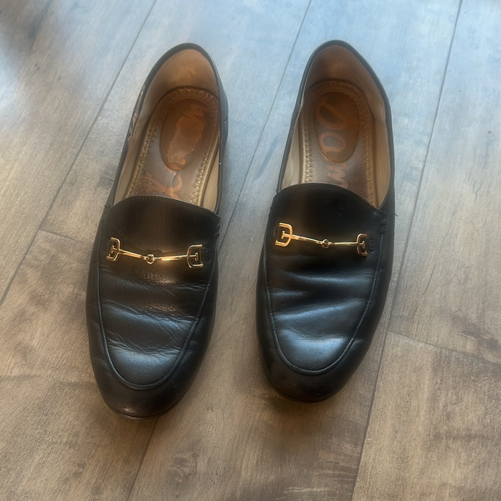Sam Edelman Black Loafers –8 size Gold Detail – Women’s Size 8
